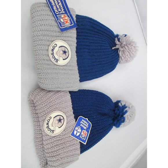 Lot (4) NWT Vintage DALLAS COWBOYS Knit Winter Pom Beanie Hat 70s/80s main image 7
